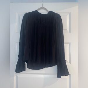 Free People Women’s Black Blouse - Medium